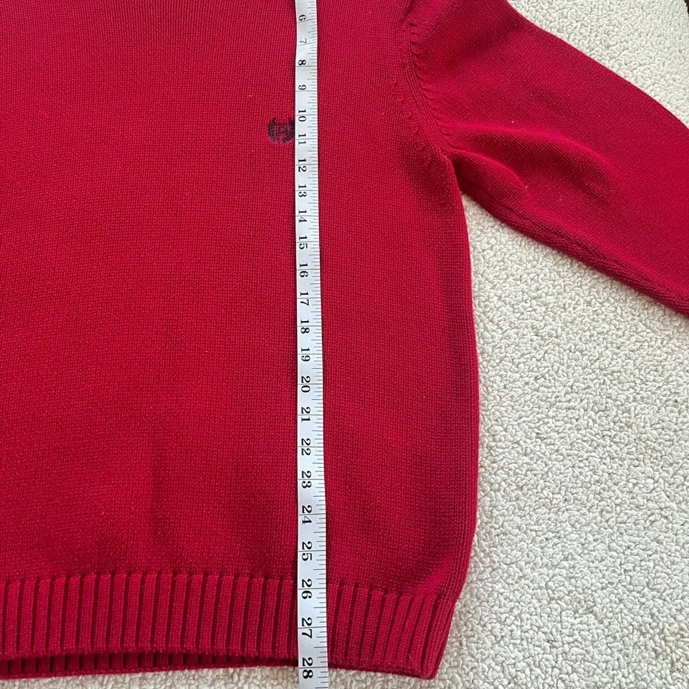 Chaps Men's Rich Red Crewneck Sweater preppy